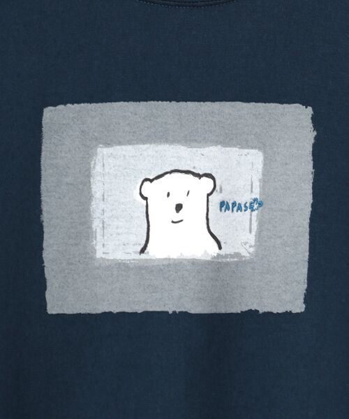 PAPAS / パパス Tシャツ | CLASSIC天竺 クマモチーフ 半袖Ｔシャツ | 詳細8