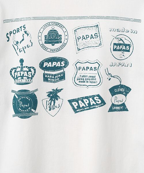 PAPAS / パパス Tシャツ | 天竺 グラフィックロゴ 半袖Ｔシャツ | 詳細2