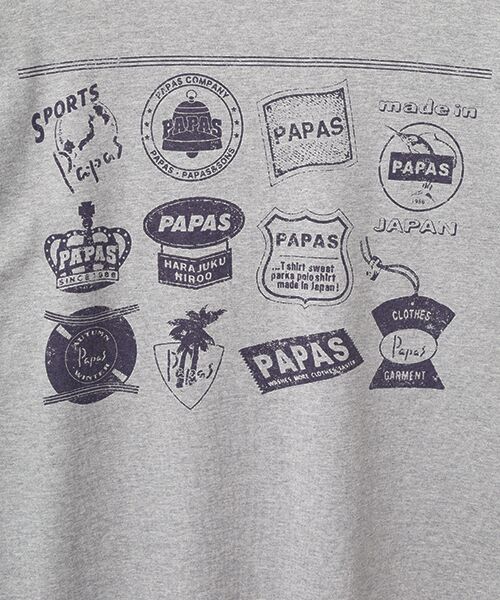PAPAS / パパス Tシャツ | 天竺 グラフィックロゴ 半袖Ｔシャツ | 詳細4