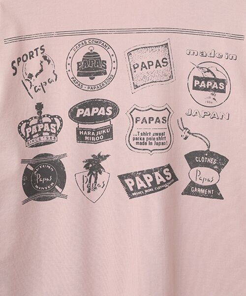 PAPAS / パパス Tシャツ | 天竺 グラフィックロゴ 半袖Ｔシャツ | 詳細6
