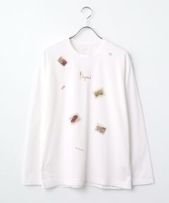 PAPAS / パパス Tシャツ | タリイ天竺 アップリケ 長袖Tシャツ