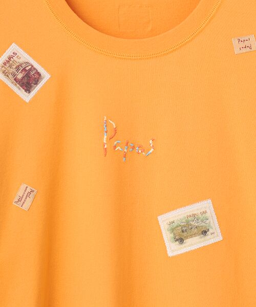 PAPAS / パパス Tシャツ | タリイ天竺 アップリケ 長袖Tシャツ | 詳細3