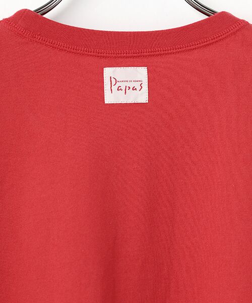 PAPAS / パパス Tシャツ | タリイ天竺 アップリケ 長袖Tシャツ | 詳細6