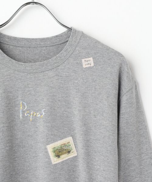 PAPAS / パパス Tシャツ | タリイ天竺 アップリケ 長袖Tシャツ | 詳細8