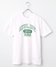 PAPAS / パパス Tシャツ | アスレチックイメージプリント 半袖Ｔシャツ