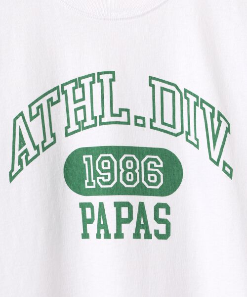 PAPAS / パパス Tシャツ | アスレチックイメージプリント 半袖Ｔシャツ | 詳細4