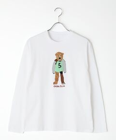 PAPAS / パパス Tシャツ | クマモチーフ 長袖Tシャツ