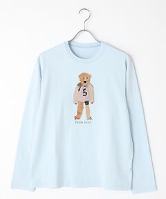 PAPAS / パパス Tシャツ | クマモチーフ 長袖Tシャツ