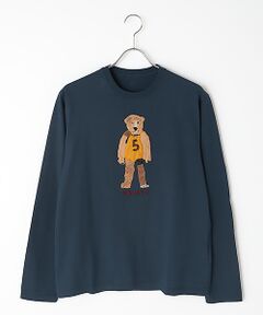 PAPAS / パパス Tシャツ | クマモチーフ 長袖Tシャツ