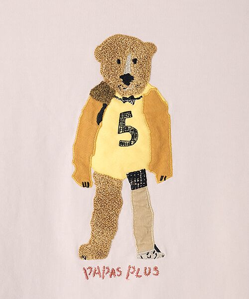 PAPAS / パパス Tシャツ | クマモチーフ 長袖Tシャツ | 詳細2