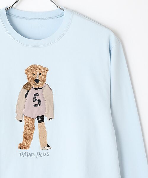 PAPAS / パパス Tシャツ | クマモチーフ 長袖Tシャツ | 詳細4