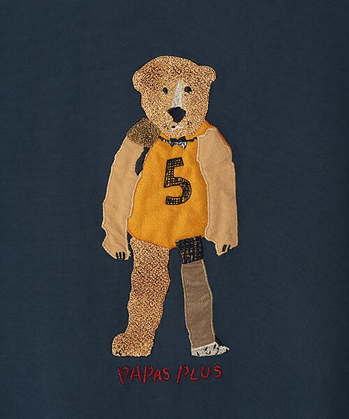 PAPAS / パパス Tシャツ | クマモチーフ 長袖Tシャツ | 詳細8