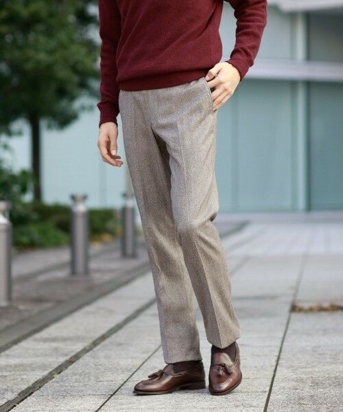 セール ホームスパントラウザーズ パンツ Paul Stuart ポール スチュアート ファッション通販 タカシマヤファッションスクエア