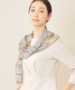 Paul Stuart / ポール・スチュアート マフラー・ショール・スヌード・ストール | BINDA ペイズリー＆ドット柄ストール