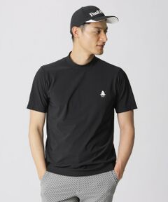 【GOLF】モックネックロゴプリントショートスリーブカットソー