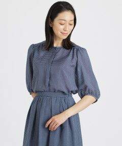 Paul Stuart / ポール・スチュアート シャツ・ブラウス | ドットバリエーションプリント　ブラウス【ウォッシャブル】