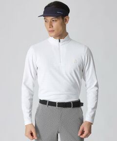 【GOLF】GOLFロゴジャカードハーフジップカットソー