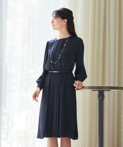 グロッシーサテンジョーゼット　ワンピース23AW【ウォッシャブル】