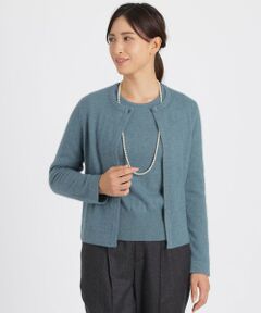 Paul Stuart / ポール・スチュアート ニット・セーター | 【WEB限定】へアリーラメ　クルーネックカーディガン