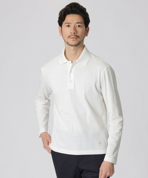 Dress Polo Shirts」 コットンカノコL/Sドレスポロシャツ （カットソー