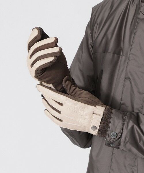 Paul Stuart / ポール・スチュアート 手袋 | レザーコンビグローブ | 詳細3