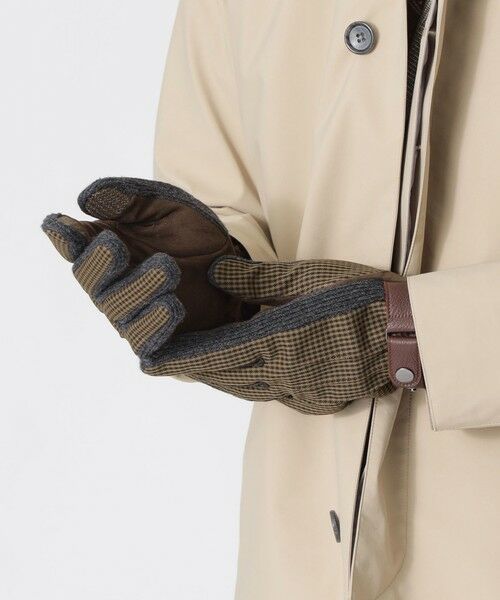 Paul Stuart / ポール・スチュアート 手袋 | ミニチェックコンビグローブ | 詳細2
