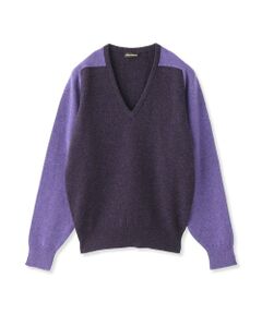 【青山本店･WEB限定】（スコットランド直輸入品）バイカラーニット