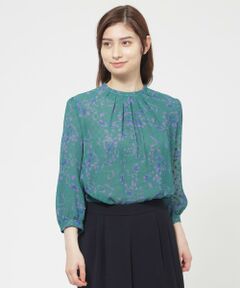 Paul Stuart / ポール・スチュアート シャツ・ブラウス | スクエアジャカードプリント　ブラウス【ウォッシャブル】