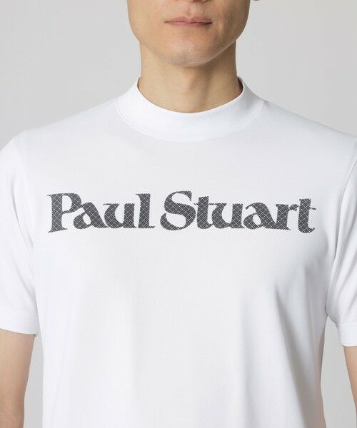 Paul Stuart / ポール・スチュアート カットソー | 【GOLF】カミフロゴプリントモックネックTシャツ(吸水速乾・UVカット) | 詳細7