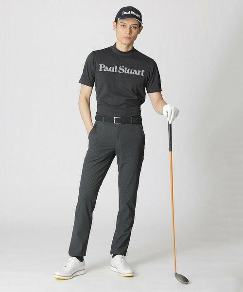 Paul Stuart / ポール・スチュアート カットソー | 【GOLF】カミフロゴプリントモックネックTシャツ(吸水速乾・UVカット) | 詳細2