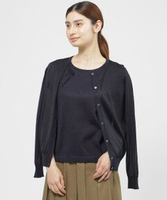 Paul Stuart / ポール・スチュアート ニット・セーター | 【ウォッシャブル】コットンラメMIX　カーディガン