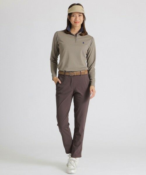 Paul Stuart / ポール・スチュアート カットソー | 【GOLF】カミフパケ柄プリント長袖ポロシャツ | 詳細2