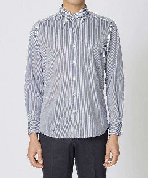 Paul Stuart / ポール・スチュアート シャツ・ブラウス | 【Nikkei magazine掲載】「Stuart's Traveler」 ストライププリント ストレッチシャツ | 詳細5