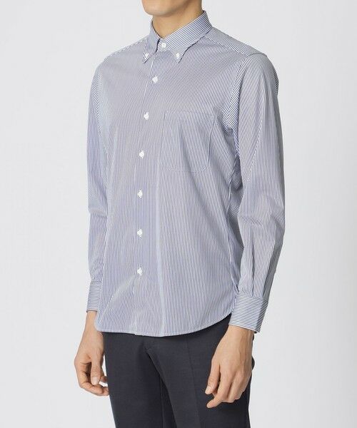 Paul Stuart / ポール・スチュアート シャツ・ブラウス | 【Nikkei magazine掲載】「Stuart's Traveler」 ストライププリント ストレッチシャツ | 詳細6