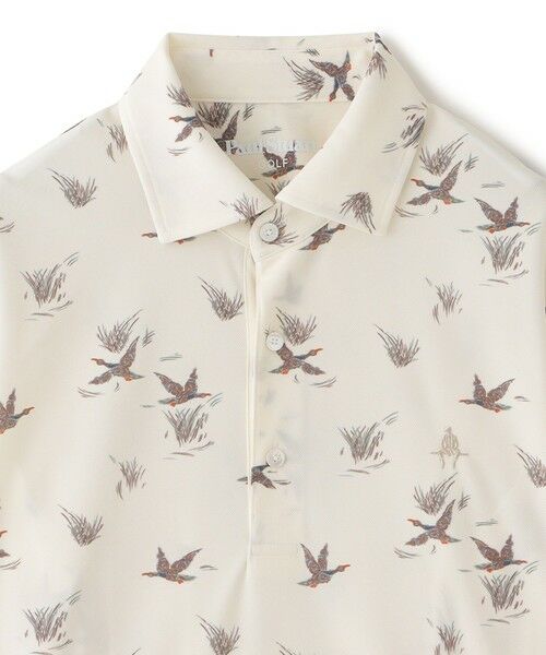 Paul Stuart / ポール・スチュアート カットソー | 【GOLF】鴨柄プリントカッタウェイポロシャツ | 詳細2