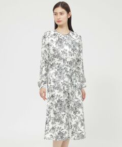 Paul Stuart / ポール・スチュアート ロング・マキシ丈ワンピース | 【ウォッシャブル】ドローイングフラワー　ワンピース
