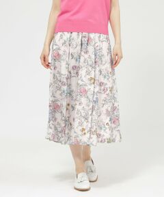 Paul Stuart / ポール・スチュアート スカート | 【ウォッシャブル】ドローイングフラワー　スカート