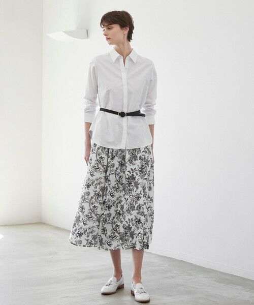 Paul Stuart / ポール・スチュアート スカート | 【ウォッシャブル】ドローイングフラワー　スカート | 詳細1