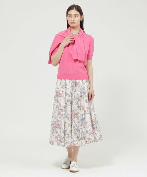 Paul Stuart / ポール・スチュアート スカート | 【ウォッシャブル】ドローイングフラワー　スカート | 詳細5