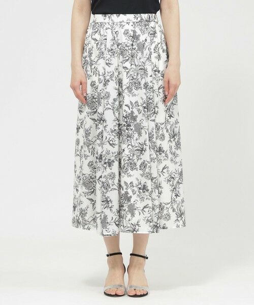 Paul Stuart / ポール・スチュアート スカート | 【ウォッシャブル】ドローイングフラワー　スカート | 詳細6