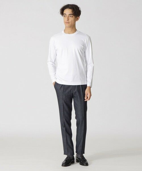 Paul Stuart / ポール・スチュアート カットソー | 「Dress Tee Shirts」 コットンスムースロングスリーブドレスTシャツ/長袖カットソー | 詳細1