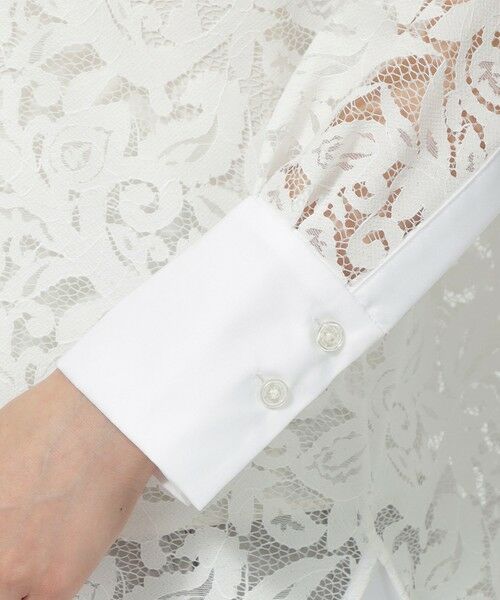 Paul Stuart / ポール・スチュアート シャツ・ブラウス | 【Precious掲載】【ウォッシャブル】ボタニカルレース　ブラウス | 詳細6