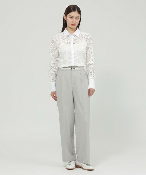 Paul Stuart / ポール・スチュアート シャツ・ブラウス | 【Precious掲載】【ウォッシャブル】ボタニカルレース　ブラウス | 詳細2