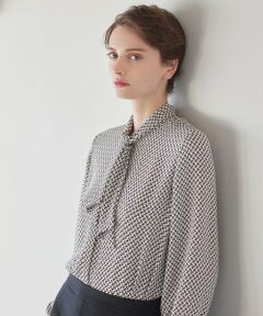 Paul Stuart / ポール・スチュアート シャツ・ブラウス | 【ウォッシャブル】幾何プリント　ブラウス