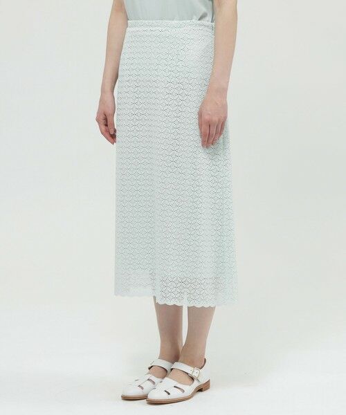 Paul Stuart / ポール・スチュアート スカート | 【ウォッシャブル】サークルフルールケミカルレース　スカート | 詳細7