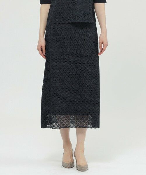 Paul Stuart / ポール・スチュアート スカート | 【ウォッシャブル】サークルフルールケミカルレース　スカート | 詳細13