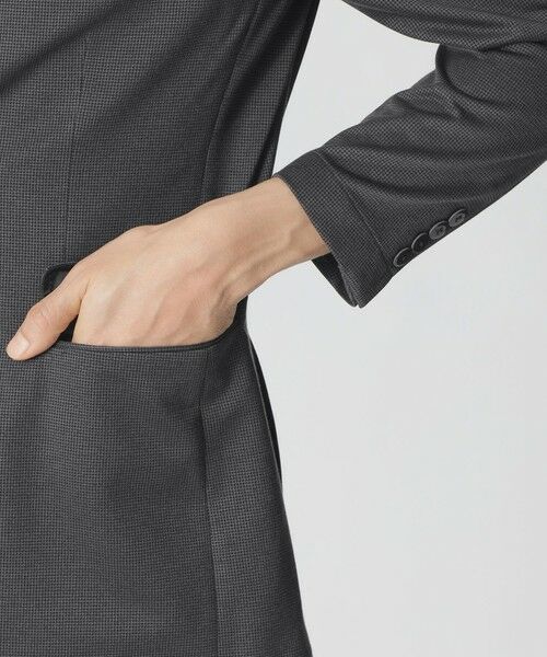 Paul Stuart / ポール・スチュアート その他アウター | 【Nikkei magazine掲載】【STUART'S TRAVELER】ハイゲージアクアツイスト千鳥ジャージージャケット(セットアップ対応) | 詳細9