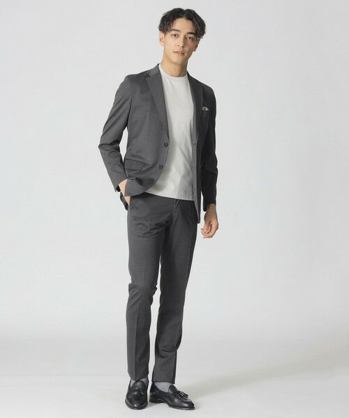 Paul Stuart / ポール・スチュアート その他アウター | 【Nikkei magazine掲載】【STUART'S TRAVELER】ハイゲージアクアツイスト千鳥ジャージージャケット(セットアップ対応) | 詳細1