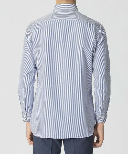 Paul Stuart / ポール・スチュアート シャツ・ブラウス | ミニロンドンストライプ柄 タブカラードレスシャツ | 詳細5