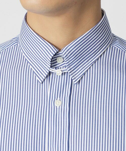 Paul Stuart / ポール・スチュアート シャツ・ブラウス | ミニロンドンストライプ柄 タブカラードレスシャツ | 詳細6